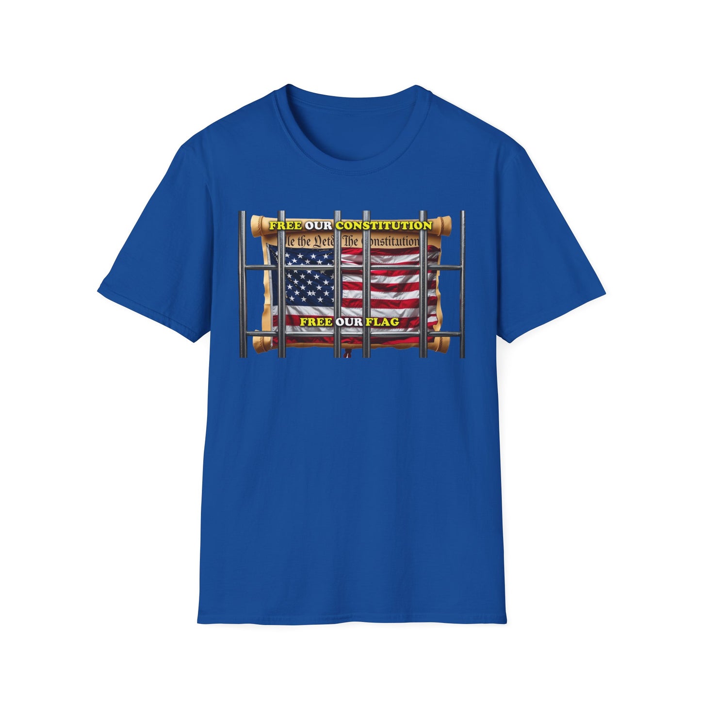 Freedom Flag Unisex T-Shirt, Patriotic Graphic Tee, American Flag Shirt, Fourth of July Gift, Constitution Love T-Shirt