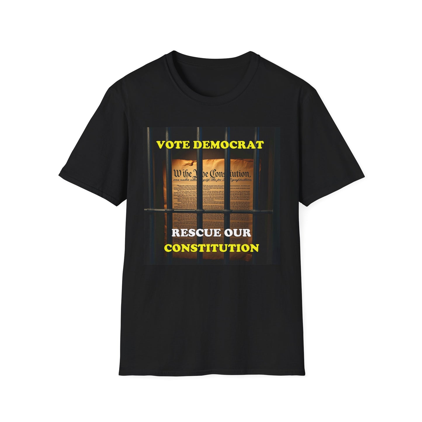 Vote Democrat T-Shirt | Rescue Our Constitution & Patriotism | Unisex Political Activism Tee