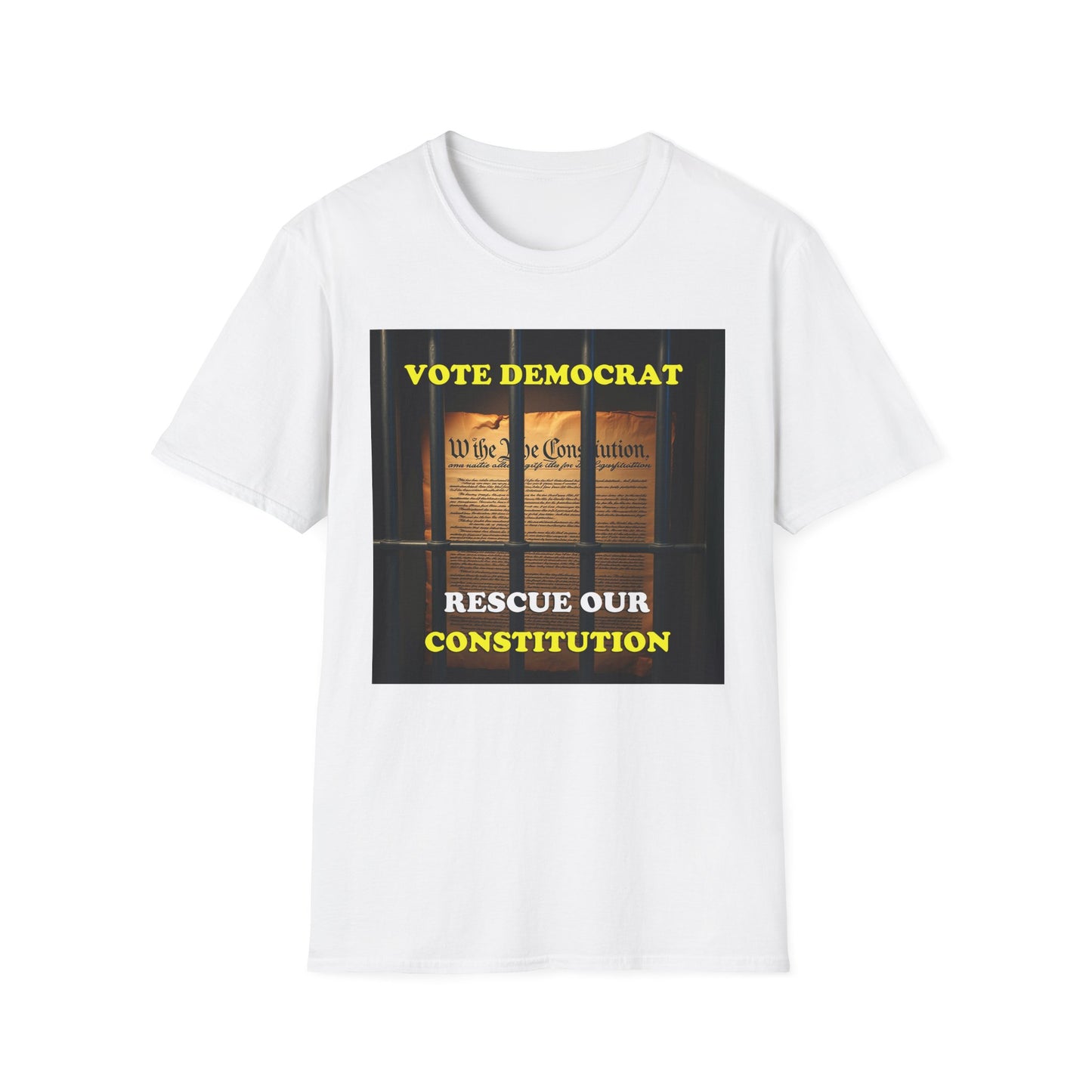Vote Democrat T-Shirt | Rescue Our Constitution & Patriotism | Unisex Political Activism Tee