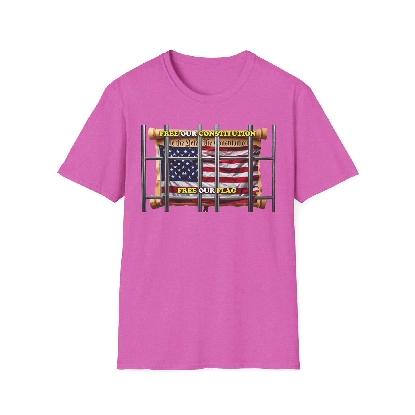 Freedom Flag Unisex T-Shirt, Patriotic Graphic Tee, American Flag Shirt, Fourth of July Gift, Constitution Love T-Shirt