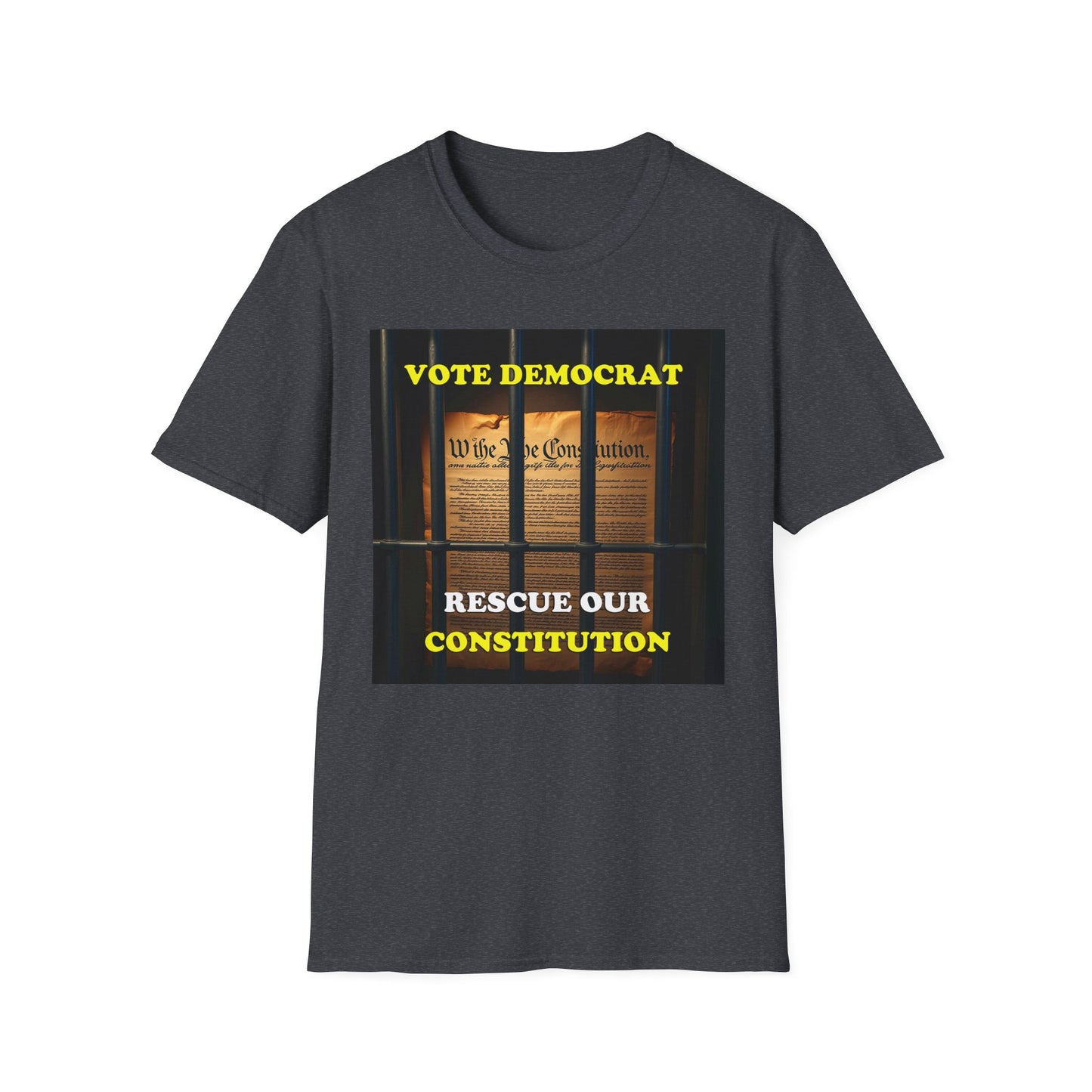 Vote Democrat T-Shirt | Rescue Our Constitution & Patriotism | Unisex Political Activism Tee