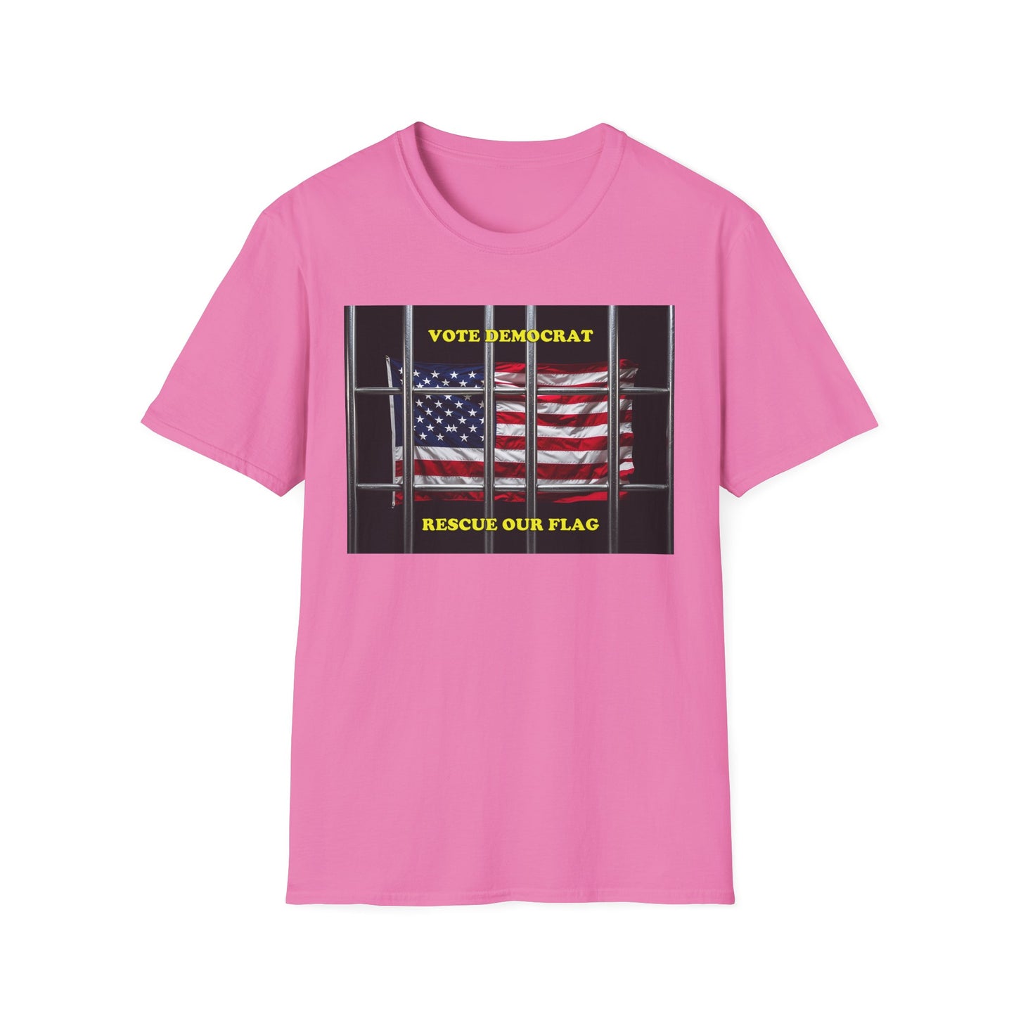 Vote Democrat T-Shirt | Rescue Our Flag & Patriotic Political Apparel | Unisex Activist Clothing