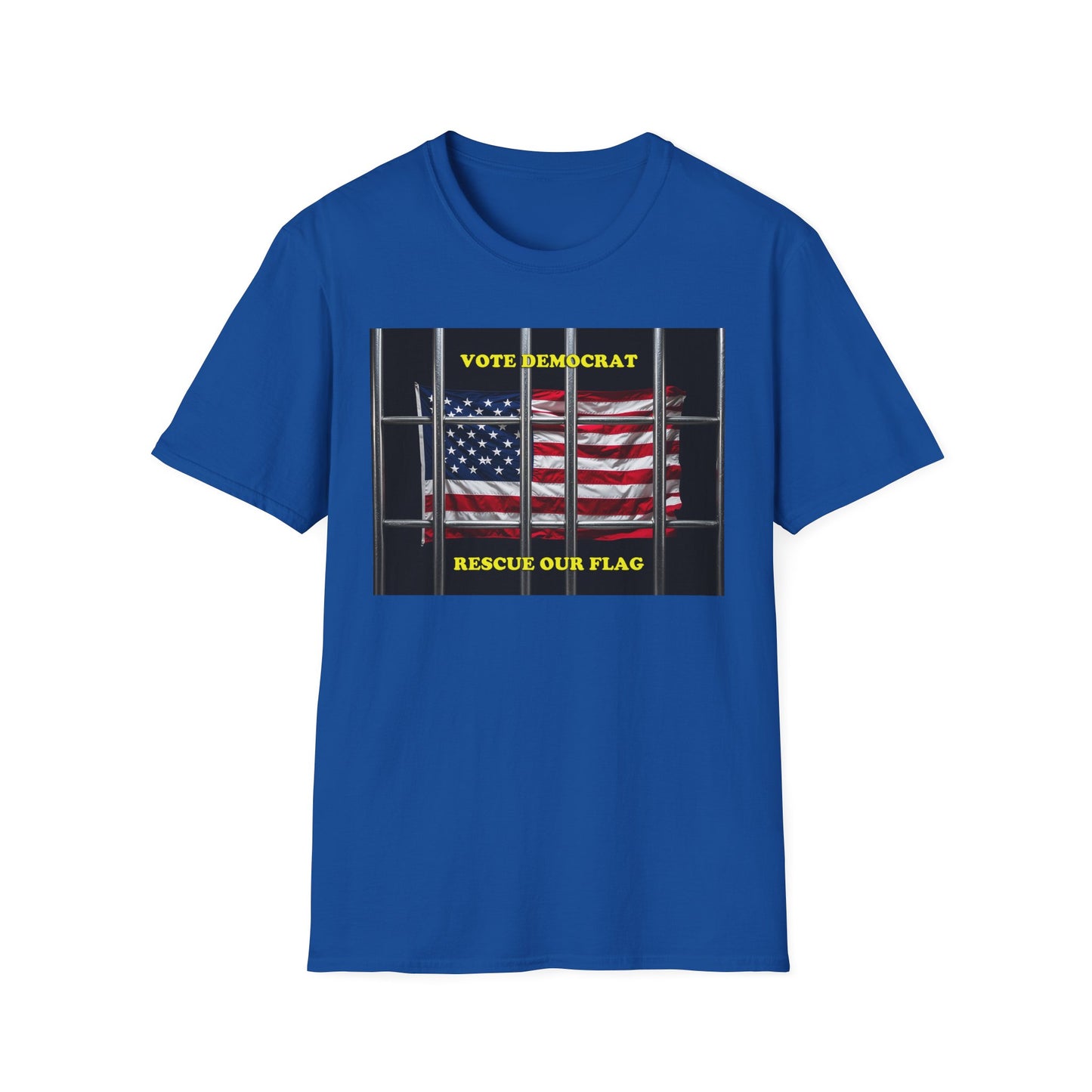 Vote Democrat T-Shirt | Rescue Our Flag & Patriotic Political Apparel | Unisex Activist Clothing