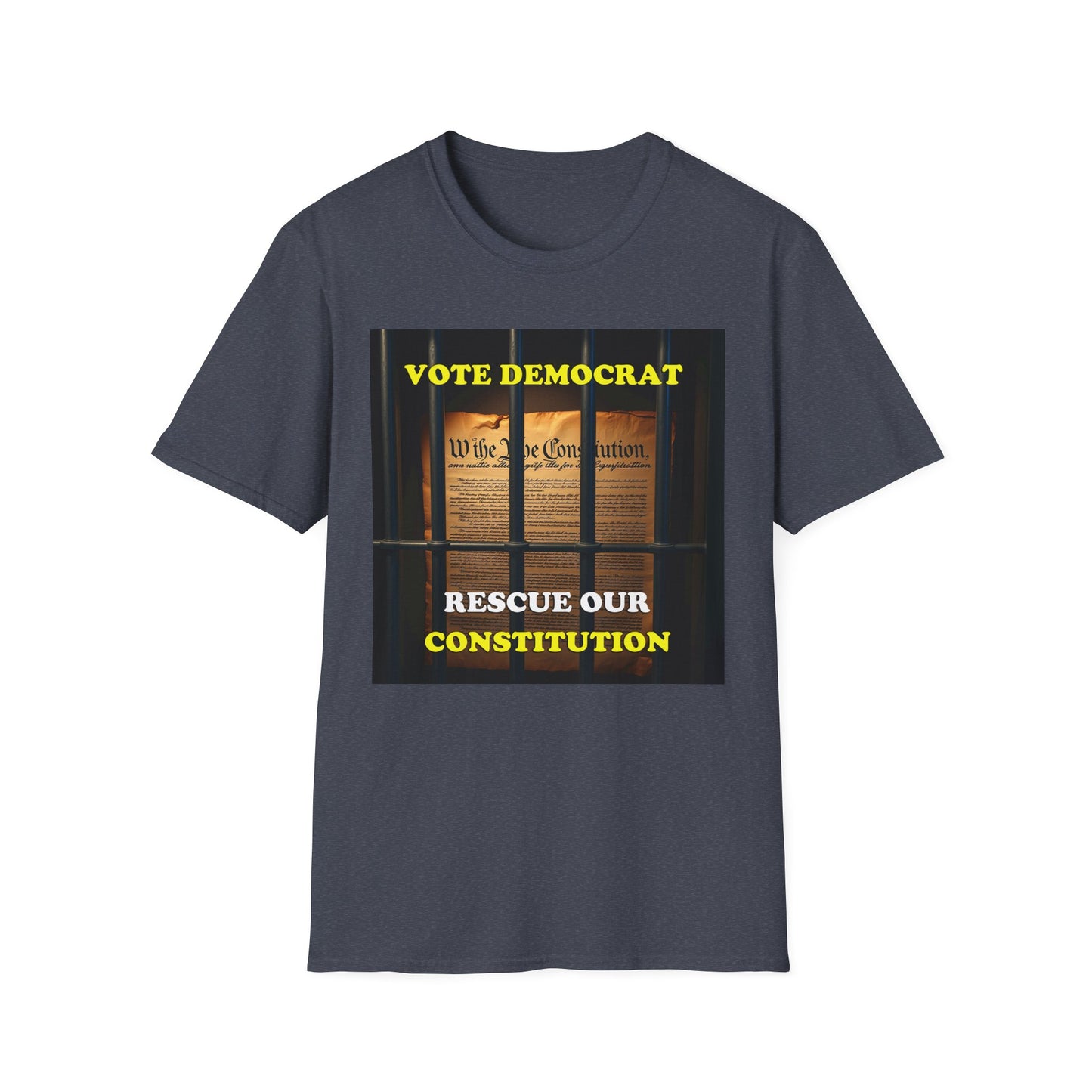 Vote Democrat T-Shirt | Rescue Our Constitution & Patriotism | Unisex Political Activism Tee