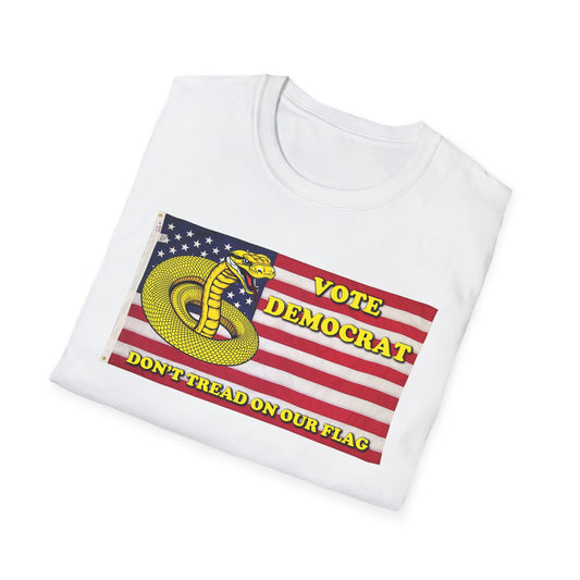 Vote Democrat Don'tTreadonOurFlag Unisex Softstyle T-Shirt