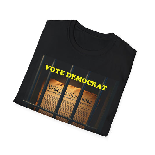Vote Democrat T-Shirt | Rescue Our Constitution & Patriotism | Unisex Political Activism Tee